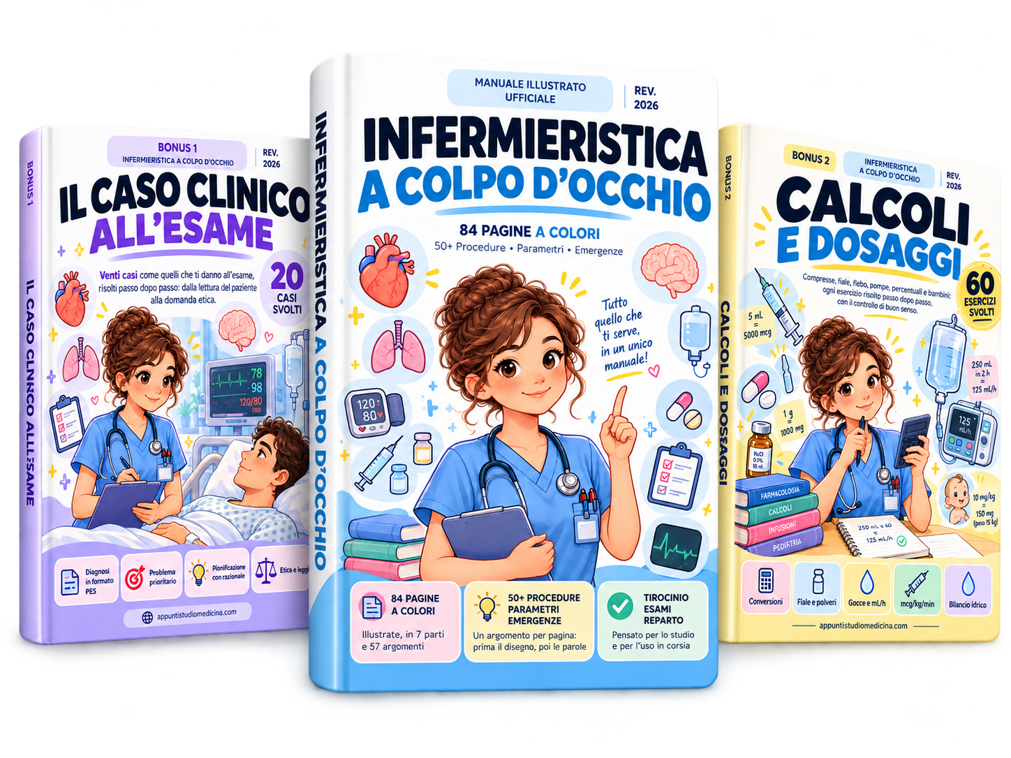 Manuale di Infermieristica a Colpo d'Occhio + 3 Bonus Esclusivi